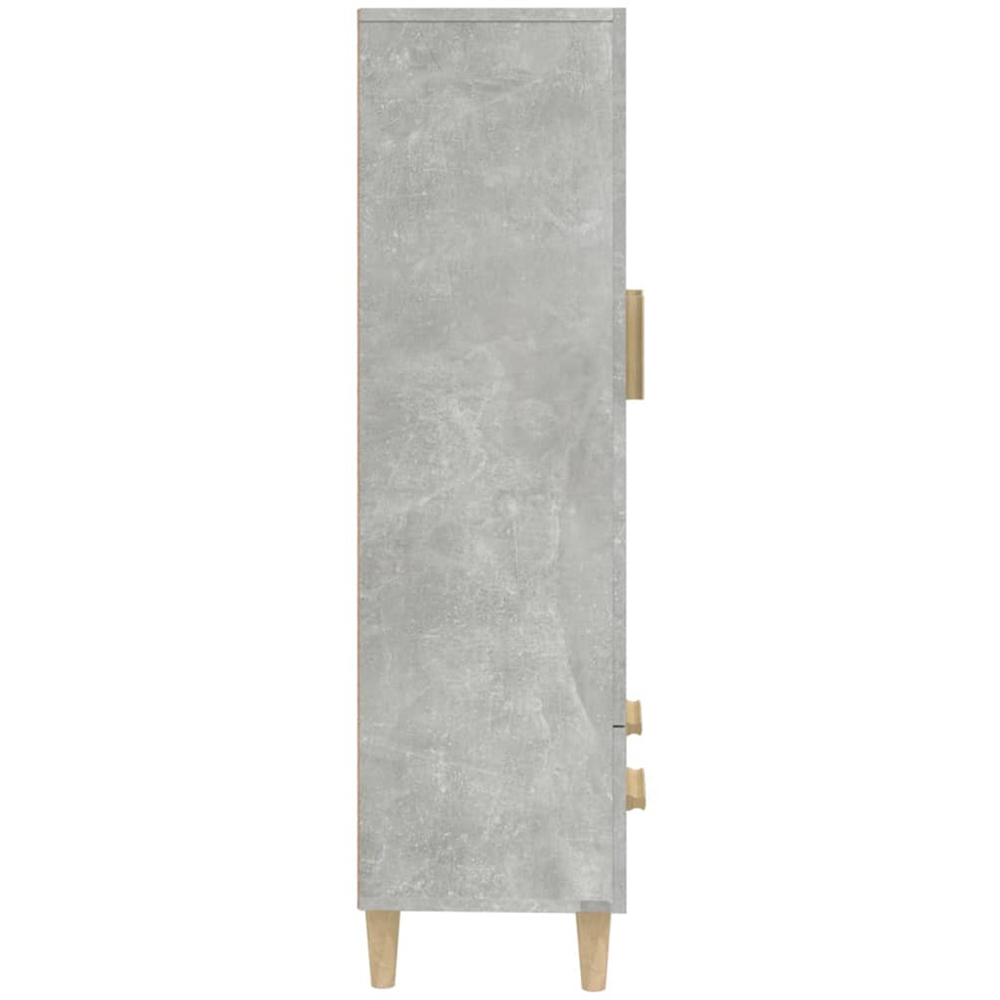vidaXL 2 Door Single Drawer Concrete Grey Small Highboard Image 8