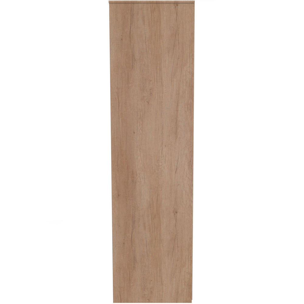Crowndale Hong Kong 3 Door Nebraska Oak Tall Wardrobe Ready Assembled Image 7