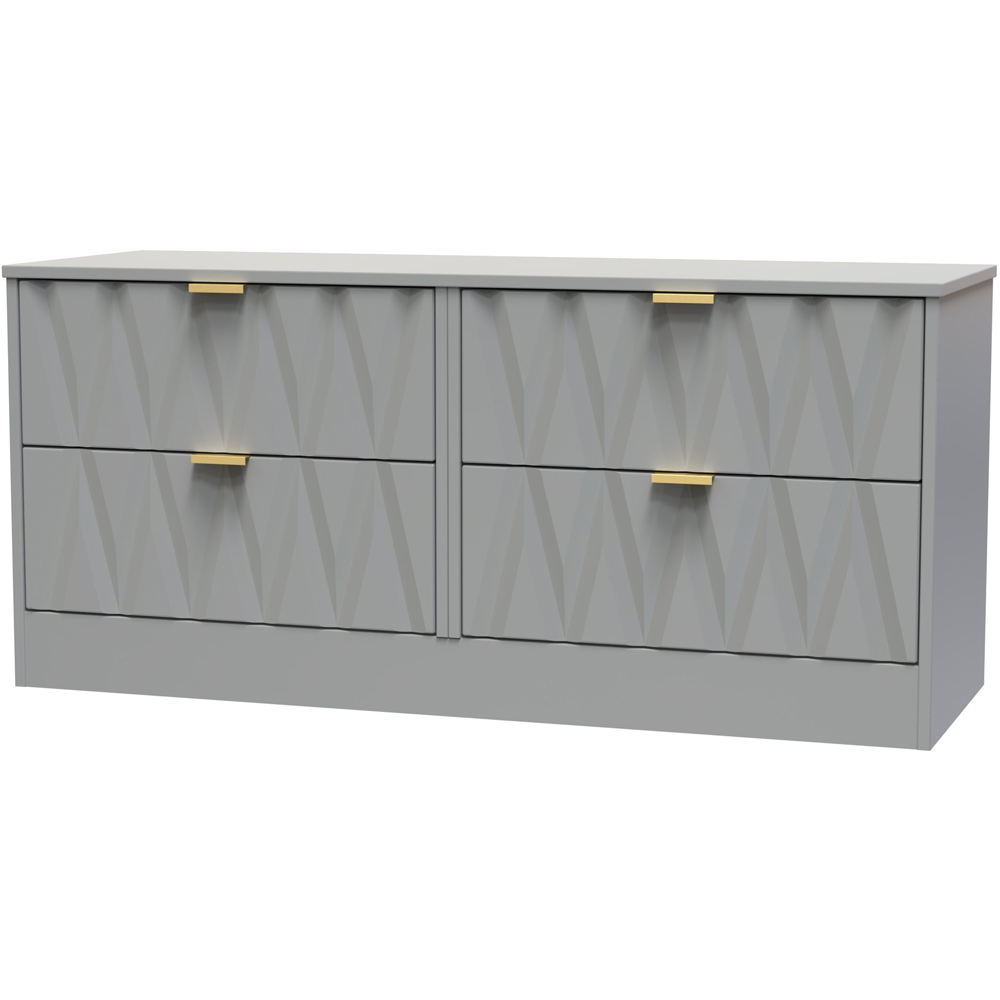 Crowndale Las Vegas 4 Drawer Dusk Grey Chest of Drawers Ready Assembled Image 2