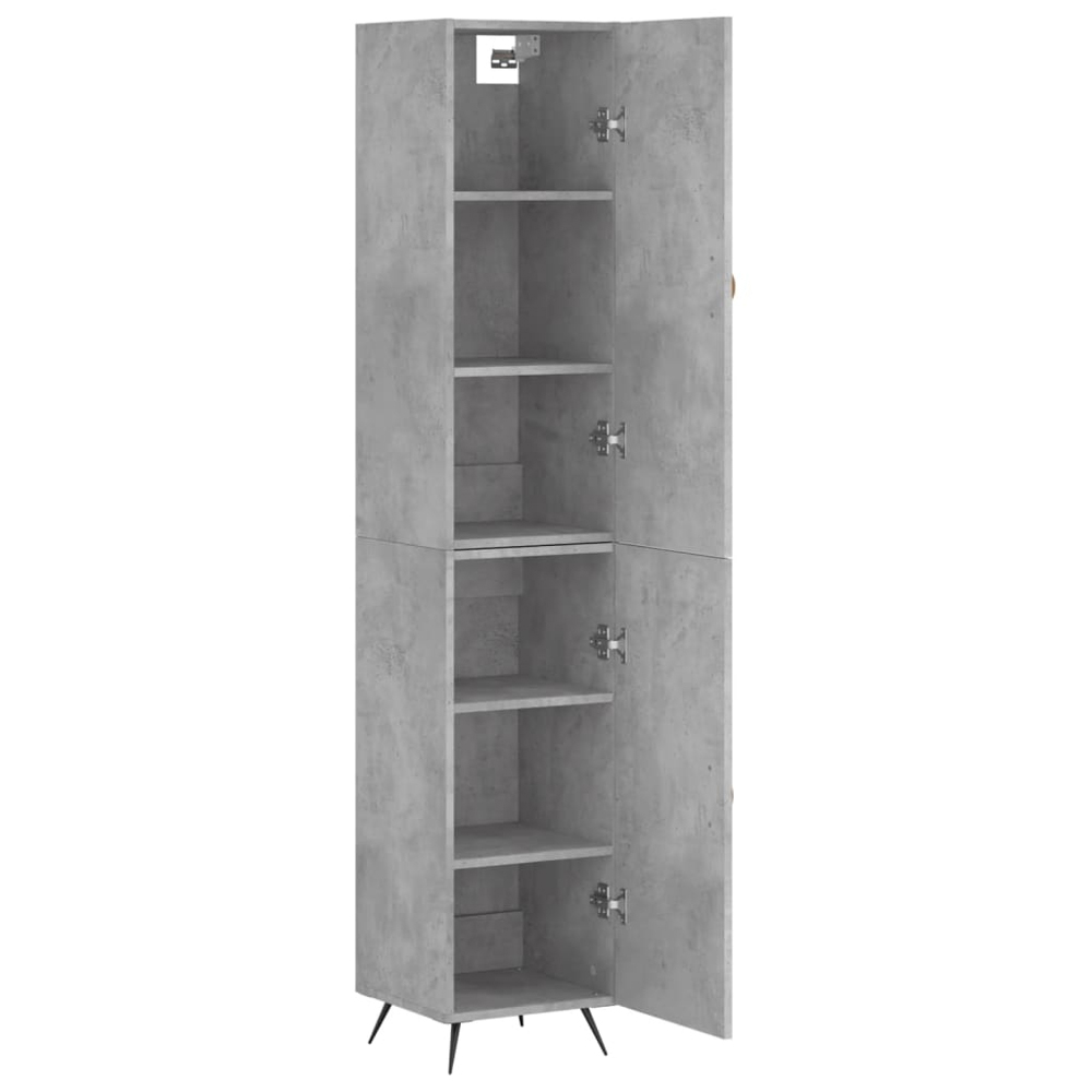 vidaXL 2 Door Concrete Grey Highboard Image 4