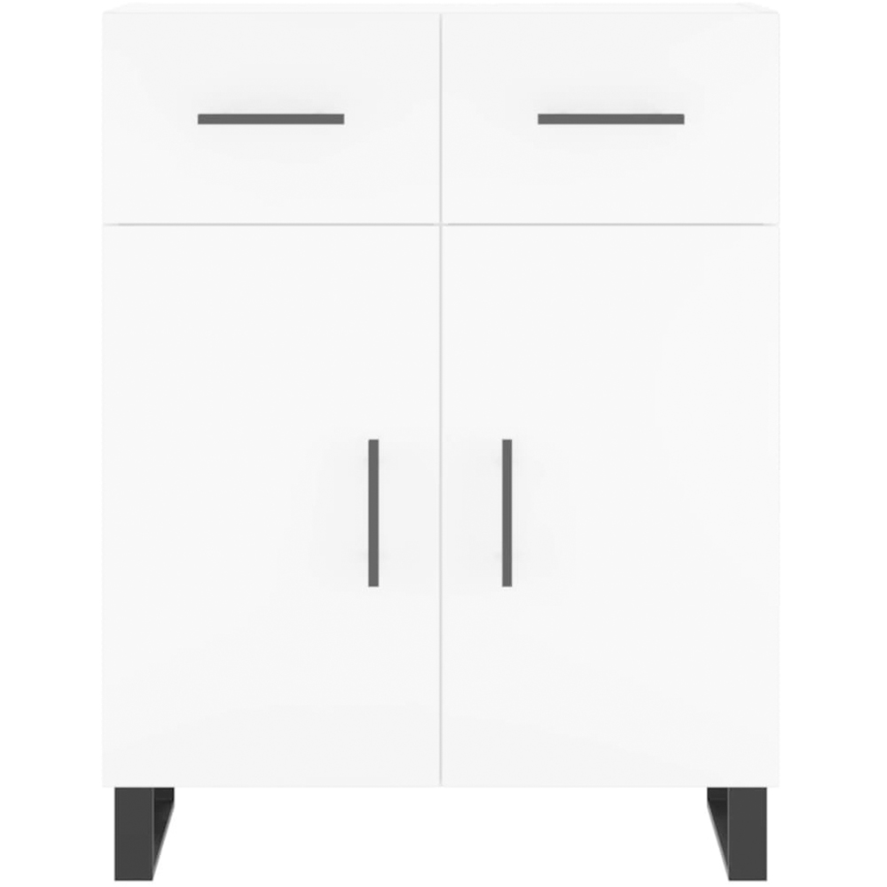 vidaXL 2 Door 2 Drawer White Sideboard Image 6