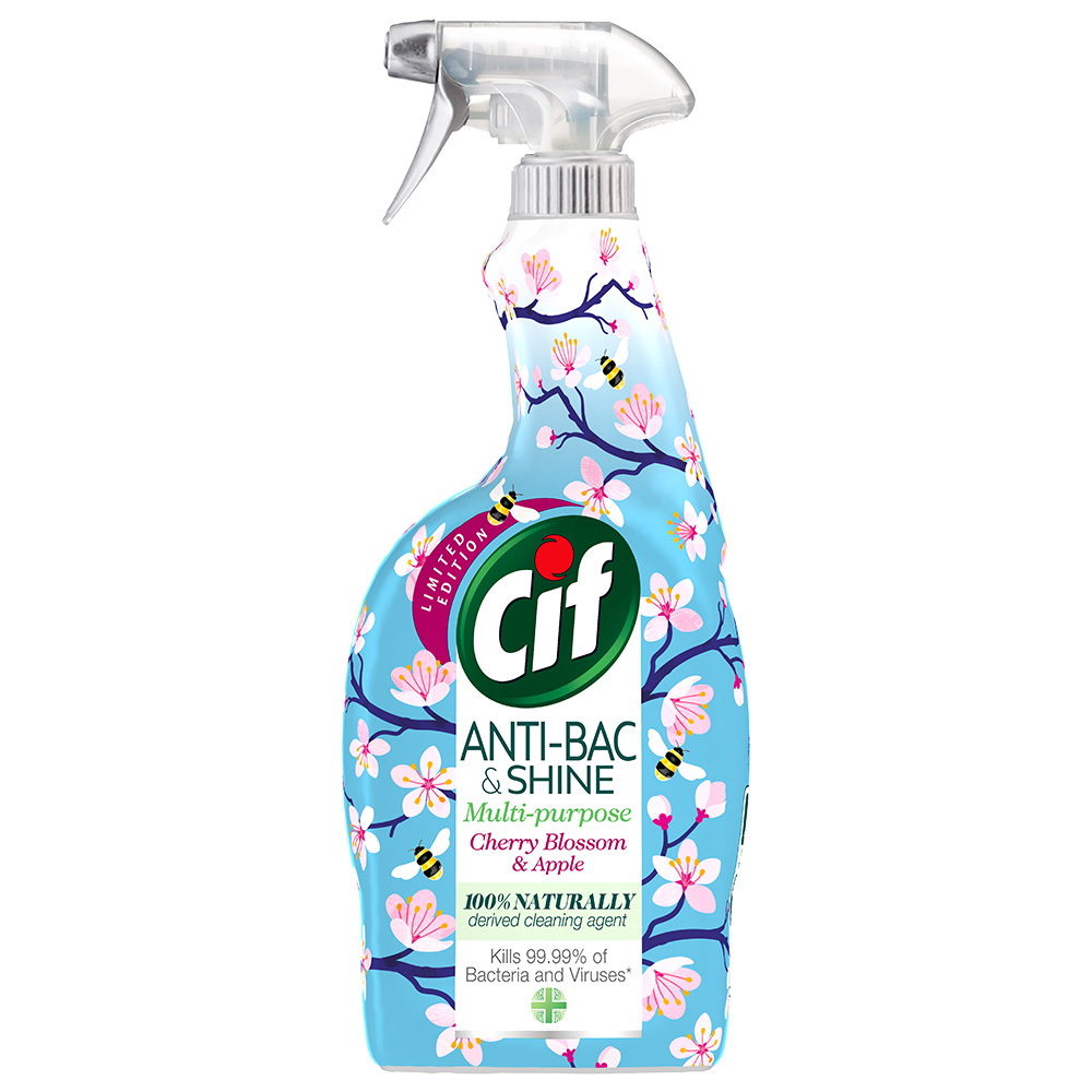 Cif Power & Shine Antibac Spray 700ml Cherry Blossom Image 1