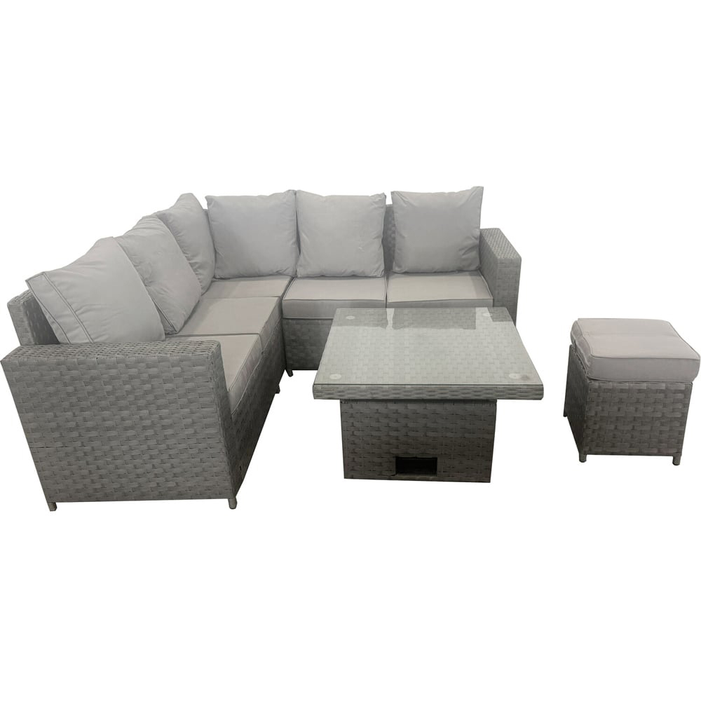 Carolina High Back Conversation Set - Grey / 4 Image 2