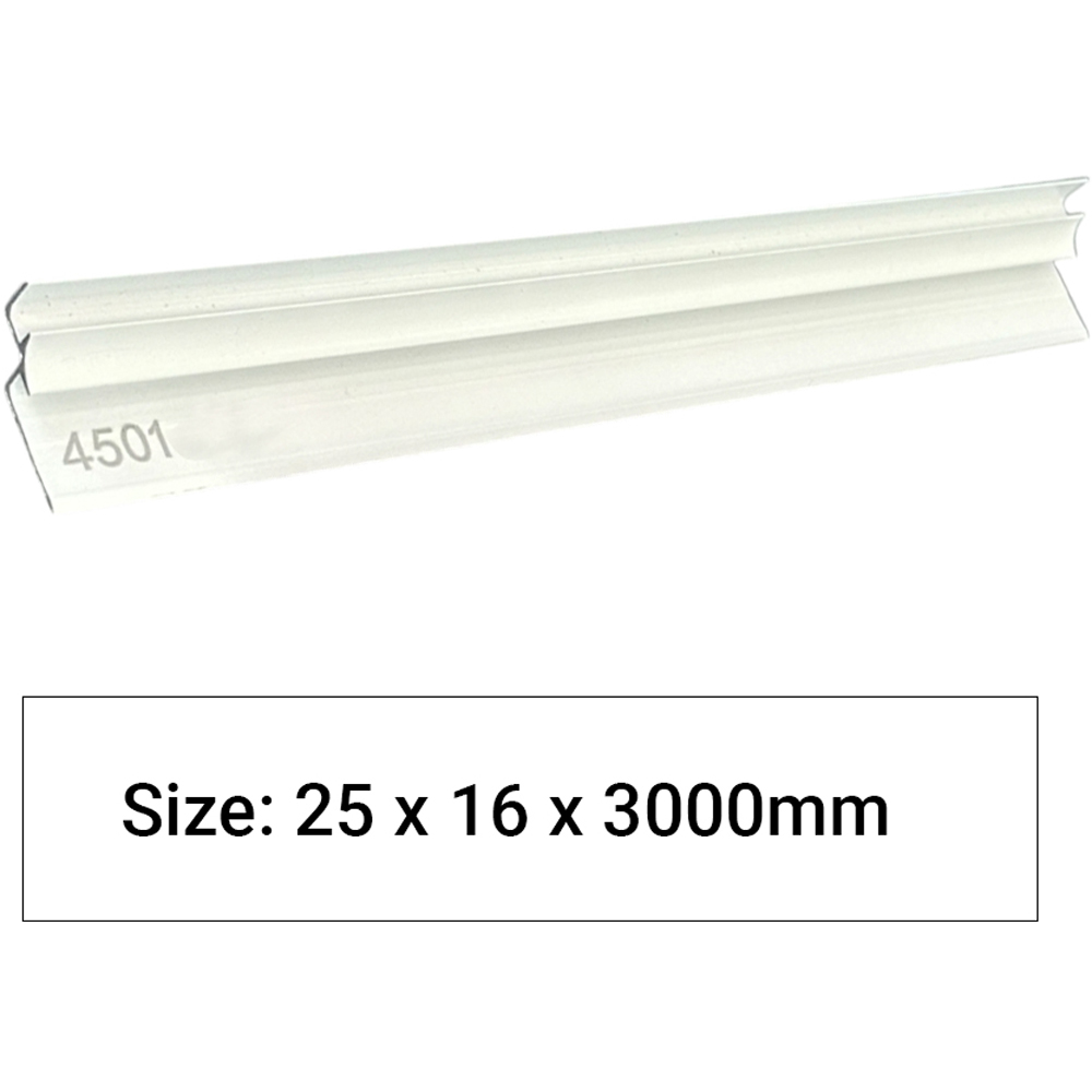 Britwall White Aluminium Internal Corner Trim 3000 x 25 x 16mm Image 3