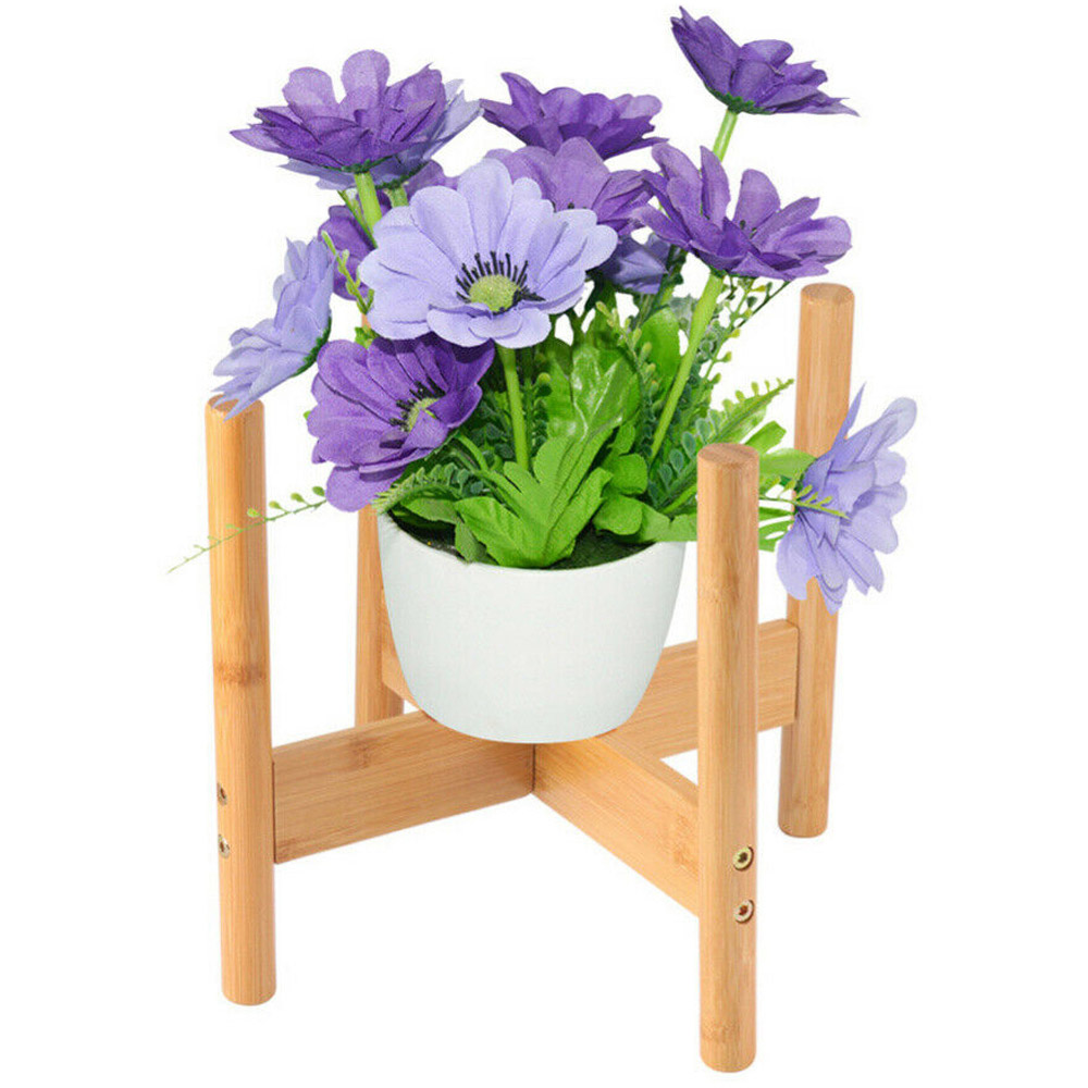 Living and Home Bamboo Nordic Raised Plant Stand 4 x 27 x 12cm Image 4