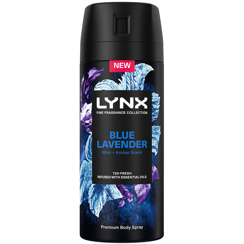 Lynx Fine Fragrance Collection Blue Lavender Deodorant Body Spray 150ml 9 Pack Image 2