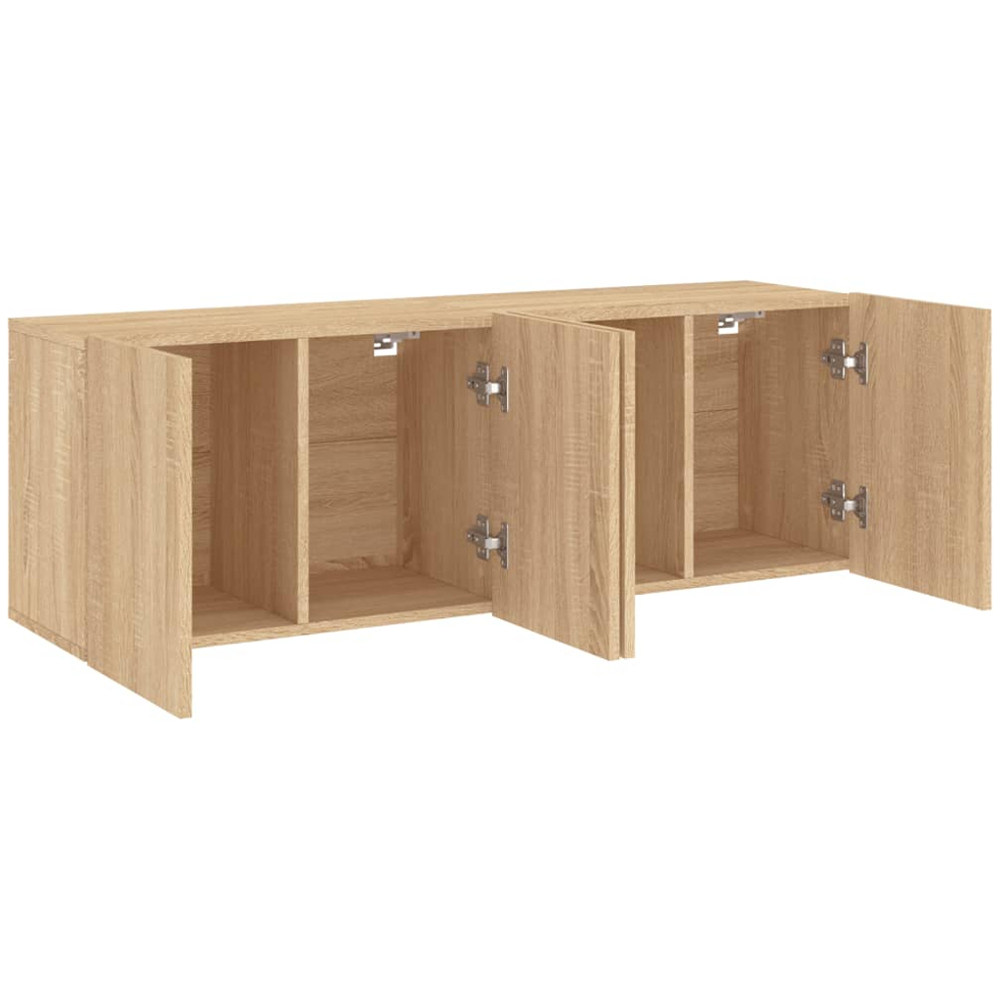 vidaXL 2 Door Sonoma Oak Wall Mounted TV Cabinet Set of 2 Image 6