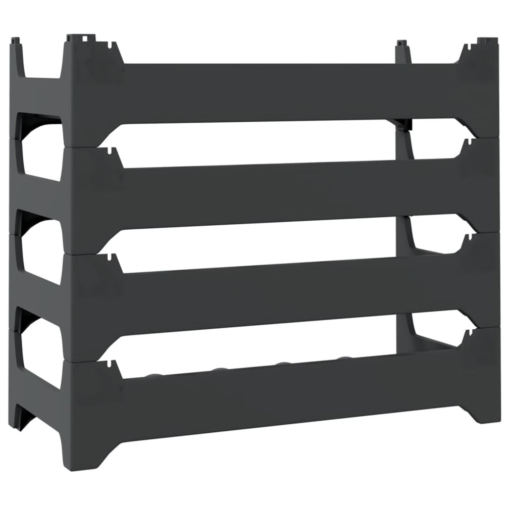 vidaXL 24 Bottle Anthracite Stackable Wine Rack Image 3