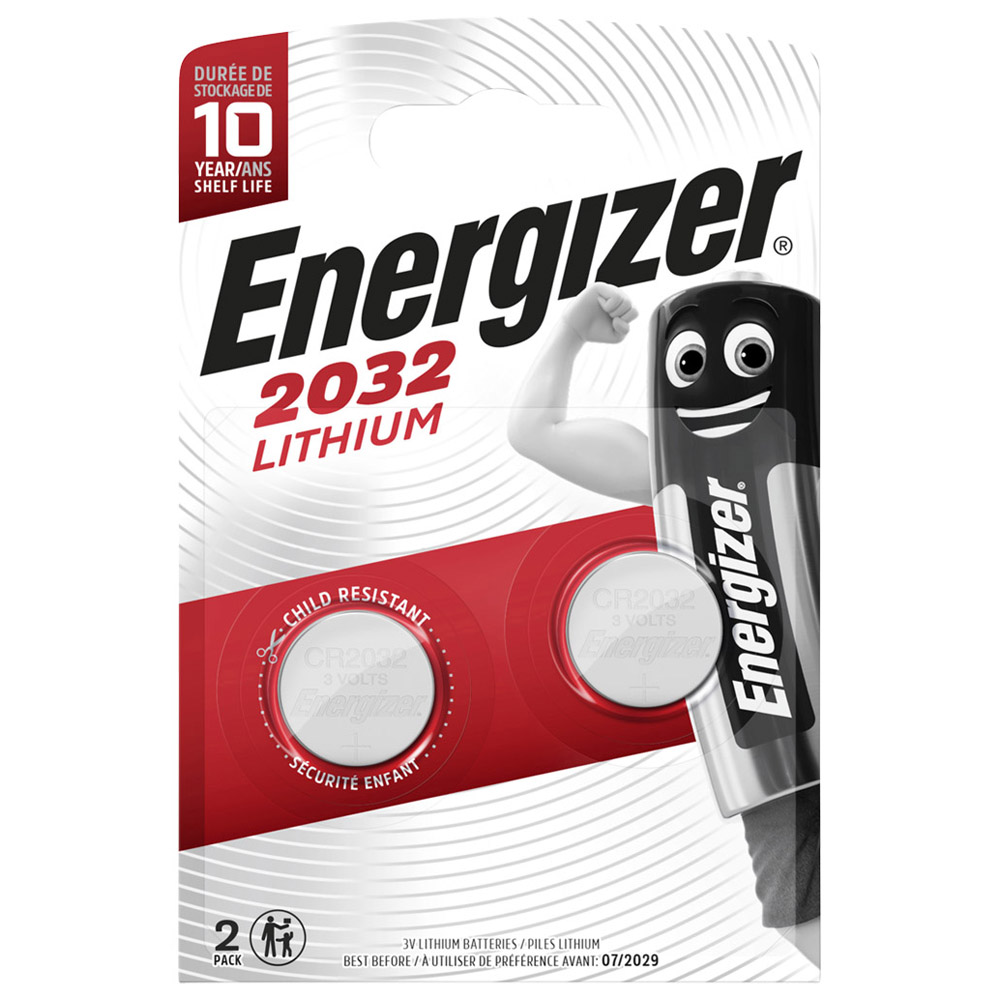 Energizer CR2032 2 Pack Lithium Coin Batteries   Image 1