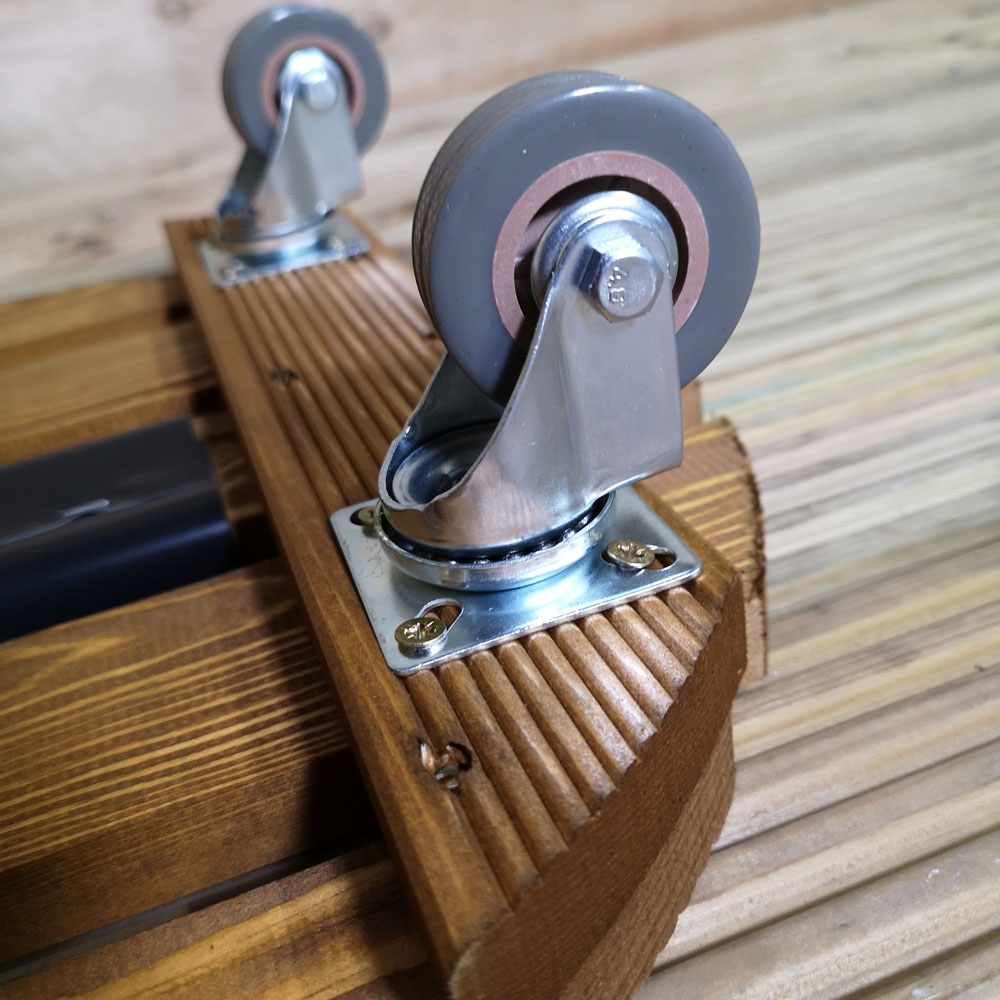 Tom Chambers Handcrafted Heavy Duty Round Traditional Wood Garden Trolley 40cm Image 4