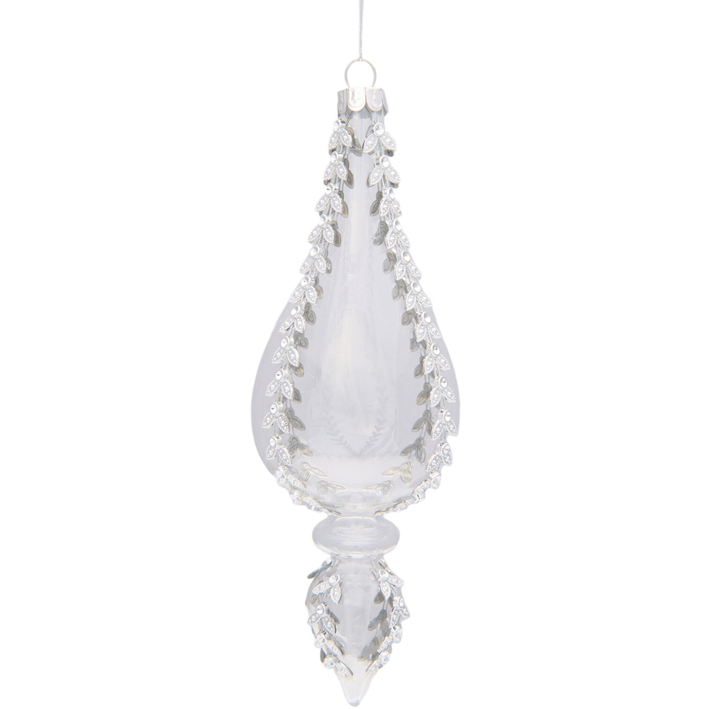 Clear Glass Jewelled Droplet Image 1