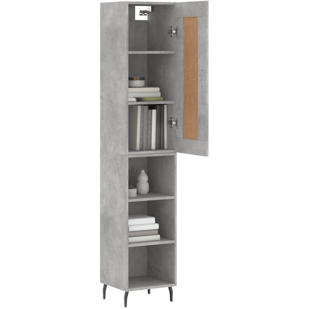 vidaXL Single Door 3 Shelf Highboard with Metal Legs Image 3