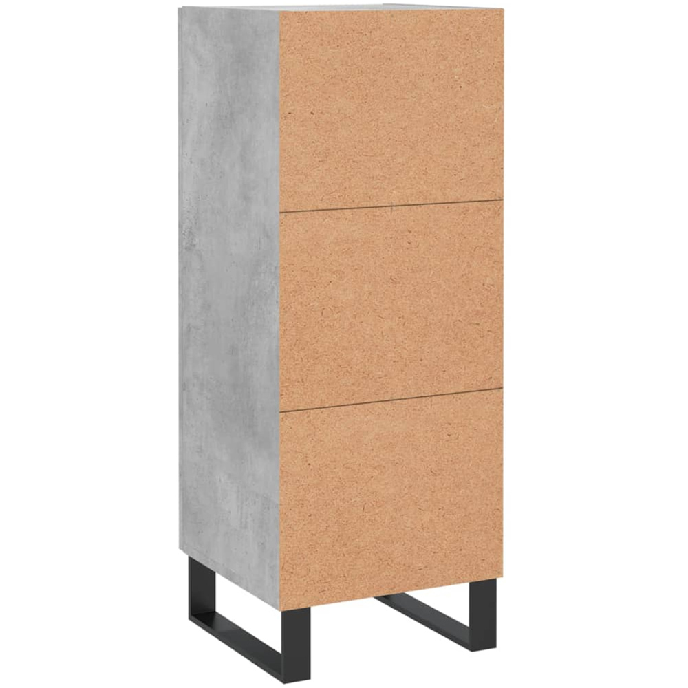 vidaXL Single Door Concrete Grey Wooden Sideboard Image 8