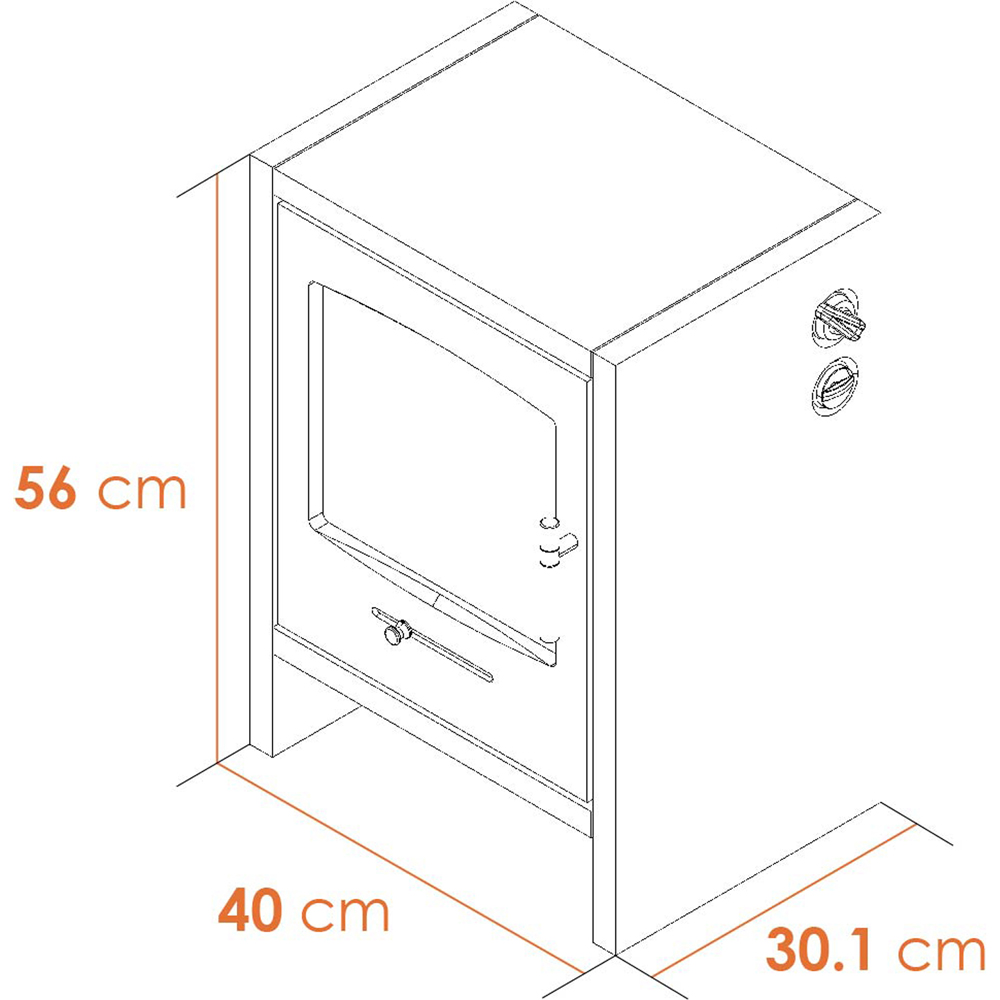 Adam Bergen Charcoal Grey Electric Stove Image 6