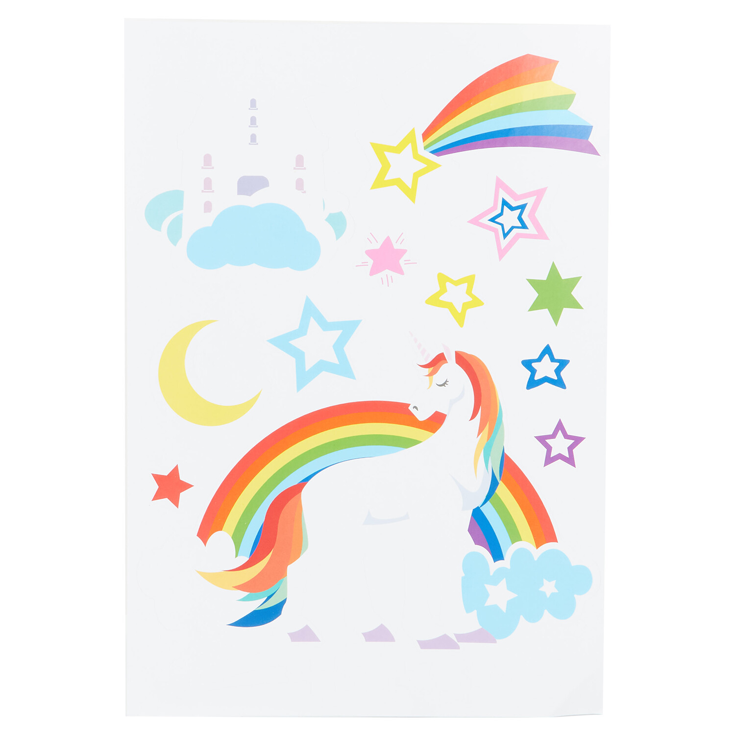 Multicolour Unicorn Wall Stickers - White Image 3
