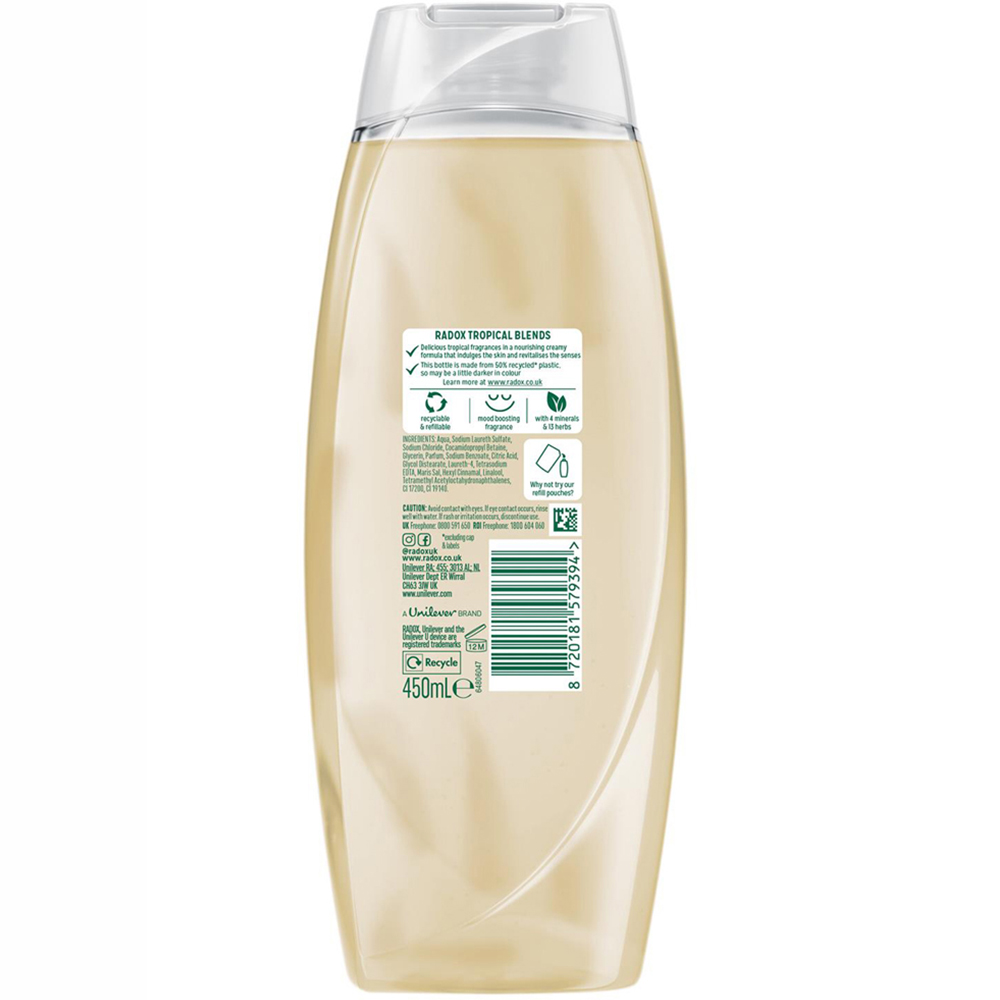 Radox Mineral Therapy Feel Nourished Coconut and Pineapple Shower Gel 450ml 12 Pack Image 3