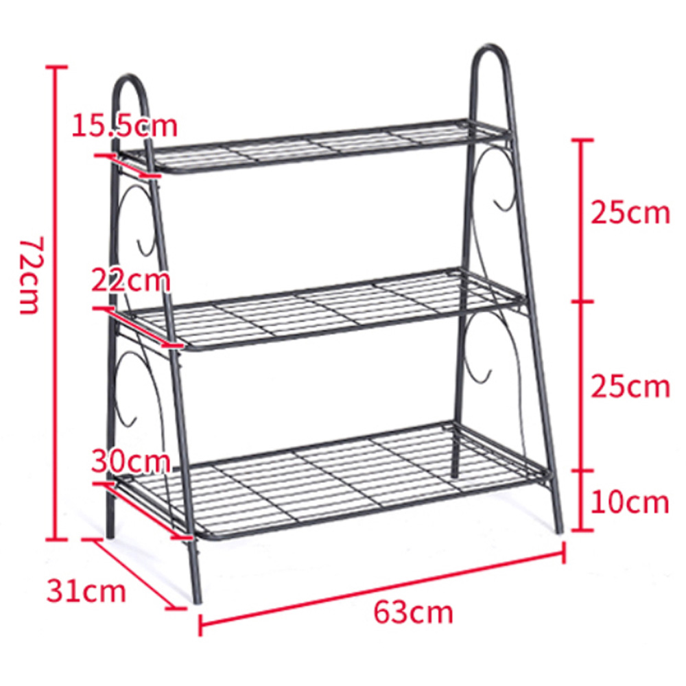 Living and Home 3 Tier Metal Ladder Storage Rack Wilko