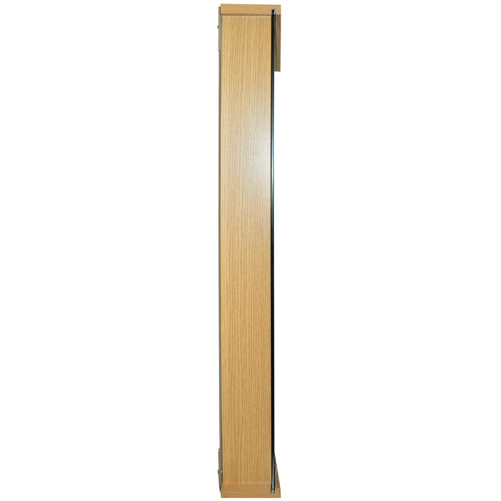 Watsons Collectors 6 Shelf Oak Glass Wall Display Cabinet Image 3