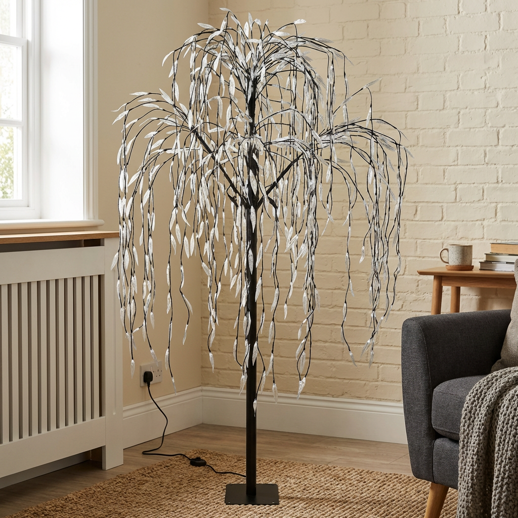 Black LED Willow Artificial Tree Decoration Image 5