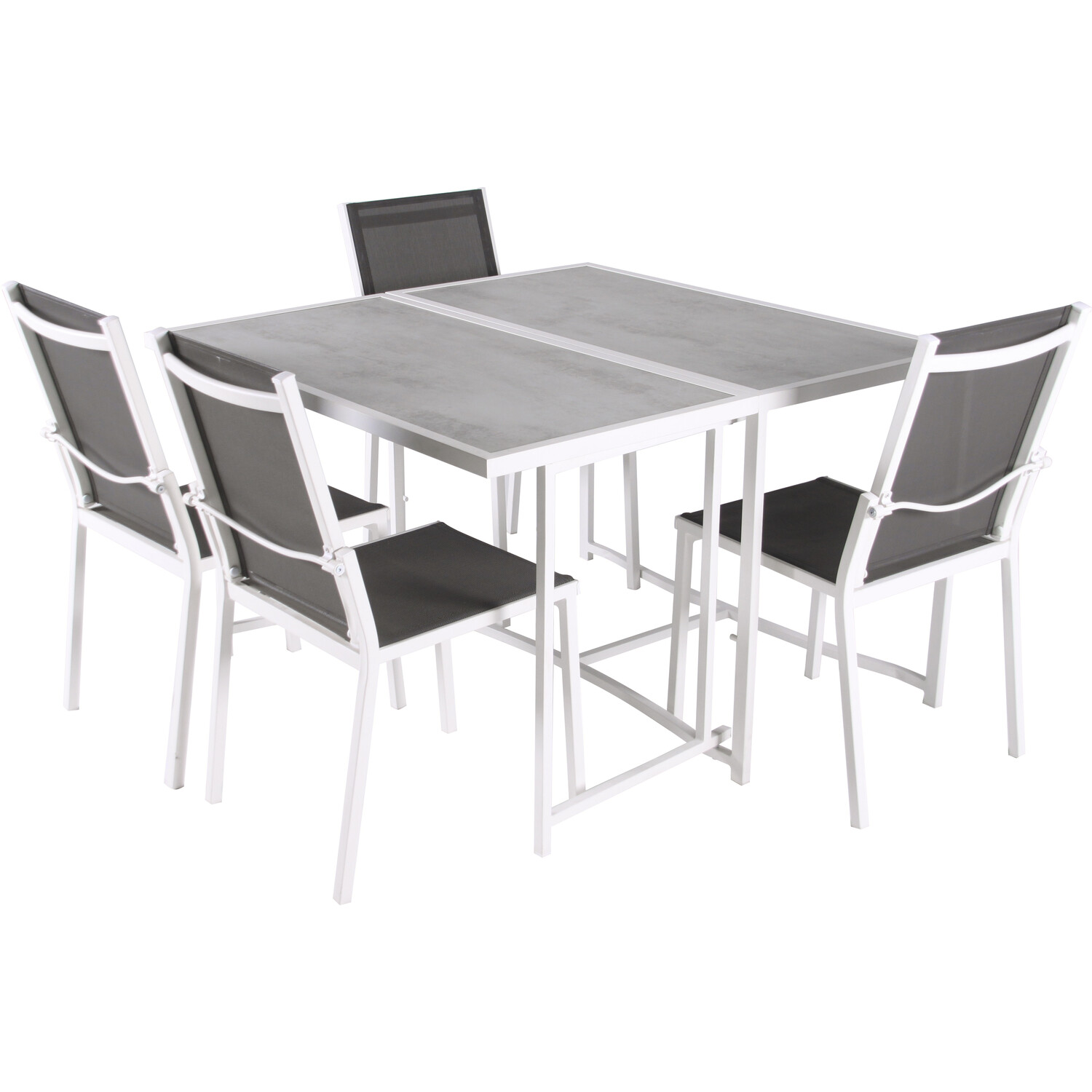 Milan 4 Seater Foldable Dining Set Image 8
