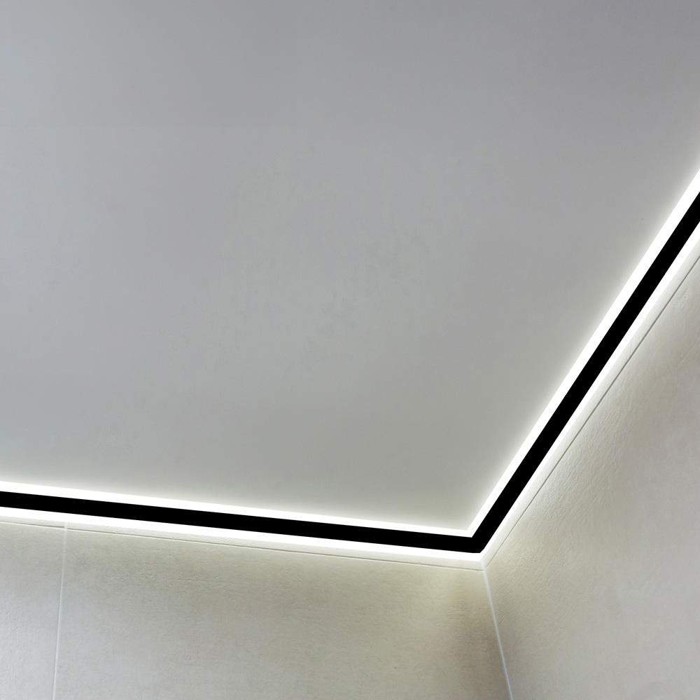 ENER-J Black Corner Aluminium Profile Gypsum LED Cove Light 1m 2 Pack Image 5