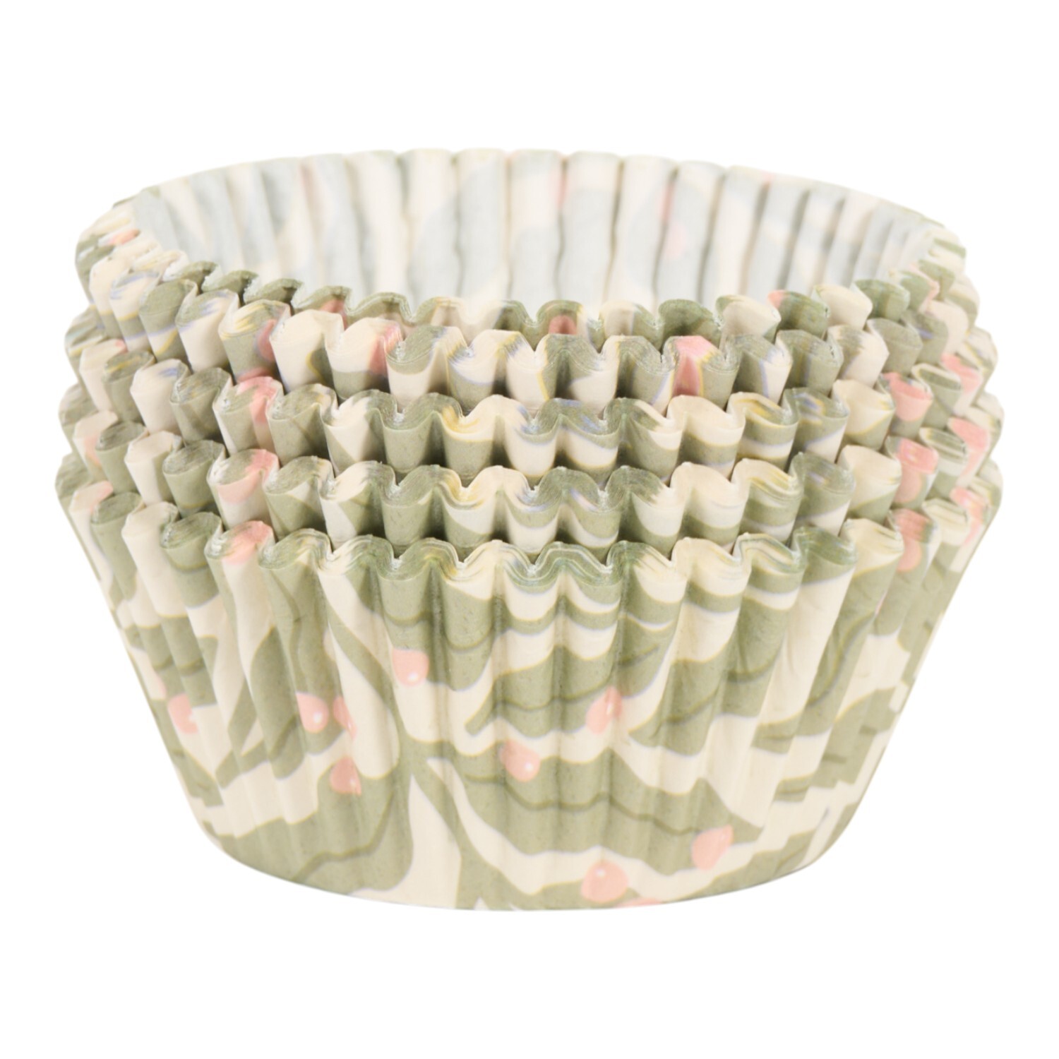Pack of 100 Green Leaves Cupcake CasesNeutral Image 1