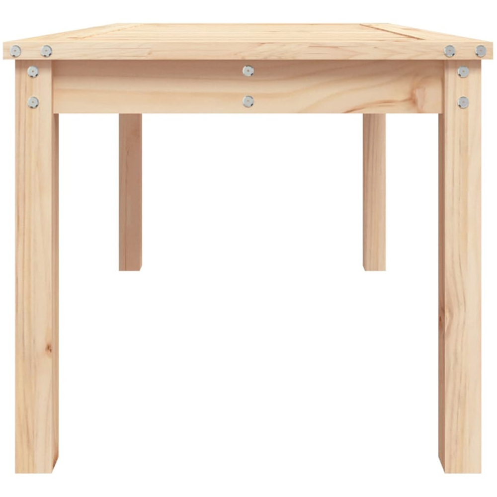 vidaXL Natural Solid Pine Wood Slatted Garden Table 82.5 x 50.5cm Image 4