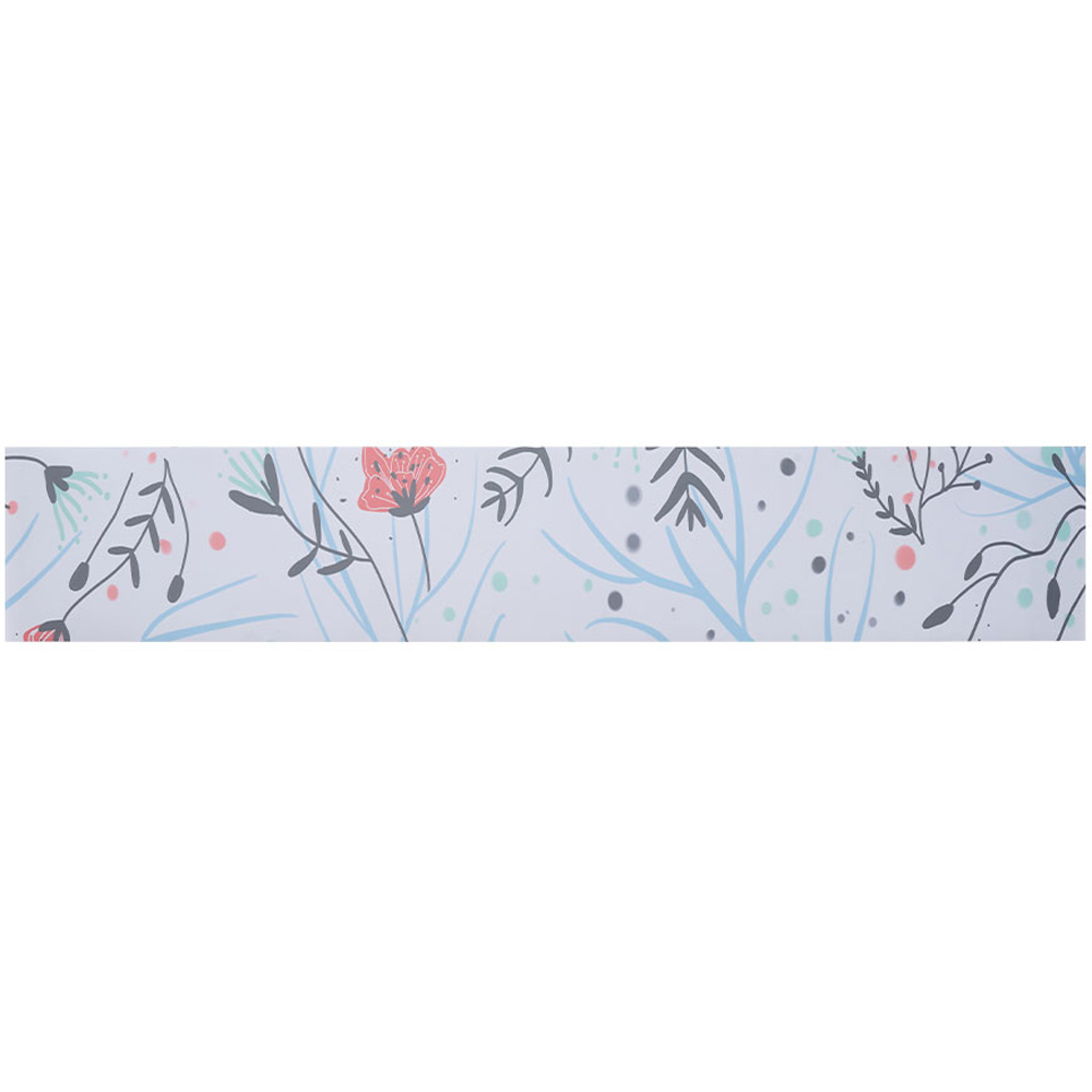 Living and Home Floral Pattern Multicolour Self-Adhesive Peel and Stick Stair Riser Sticker 12 Pack Image 4