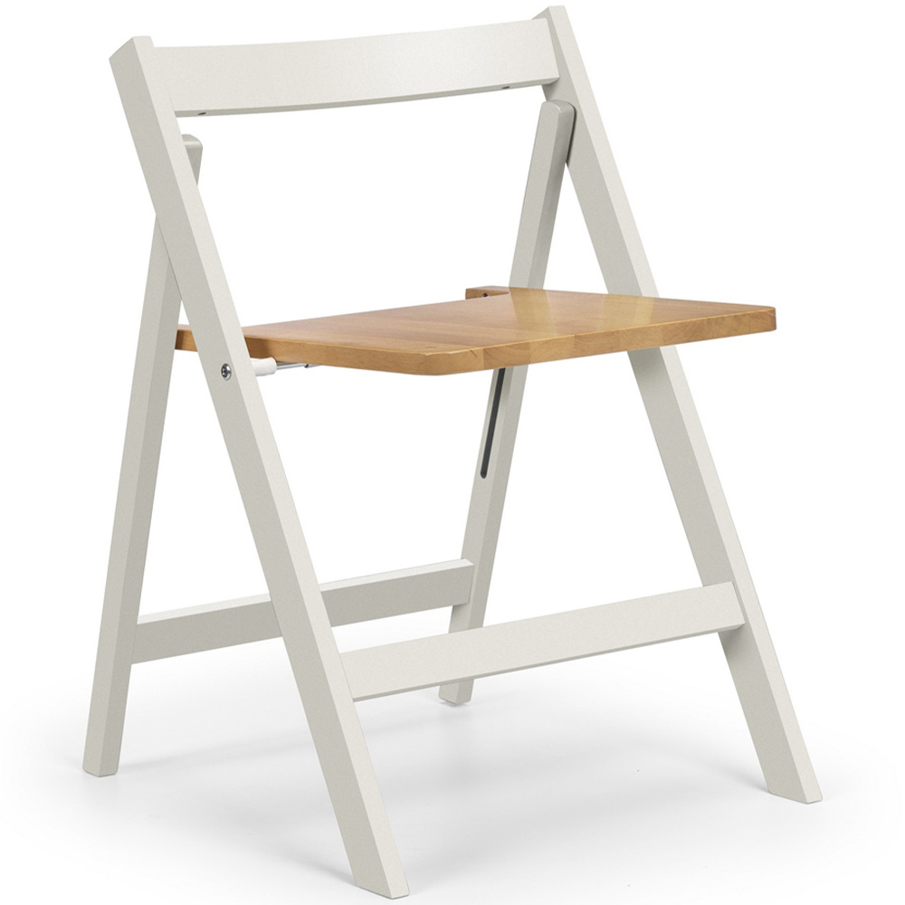 Julian Bowen Savoy White and Natural 4 Seater Dining Set Image 6