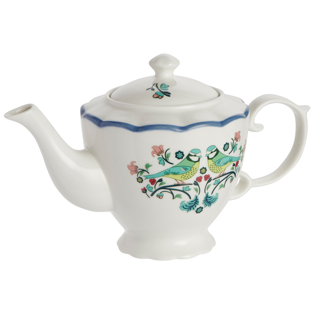 Wilko Fond Memories Floral Bird Teapot Wilko