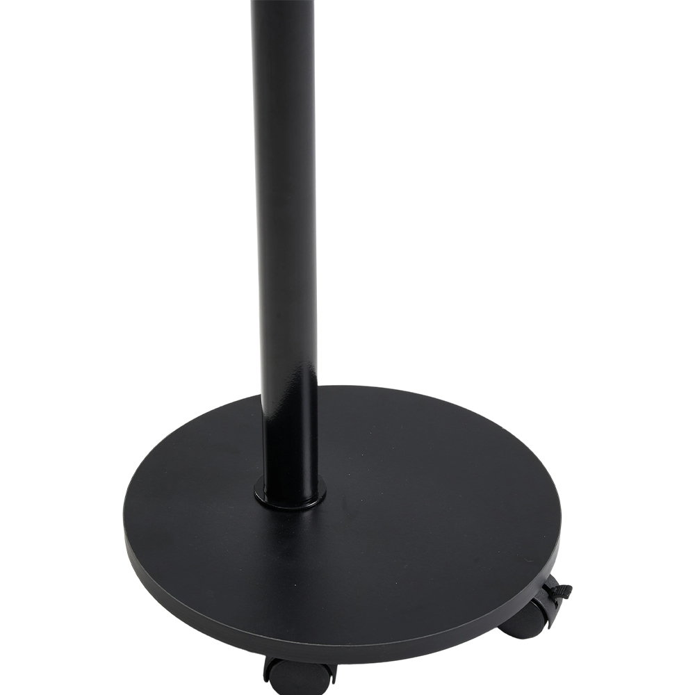 Living and Home White Marble Look Round Side Table with Lockable Castors Image 5