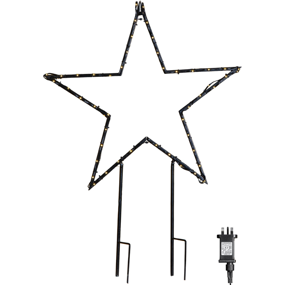 Samuel Alexander 92 Warm White LED Dewdrop Metal Christmas Star with Garden Stake 60cm Image 8