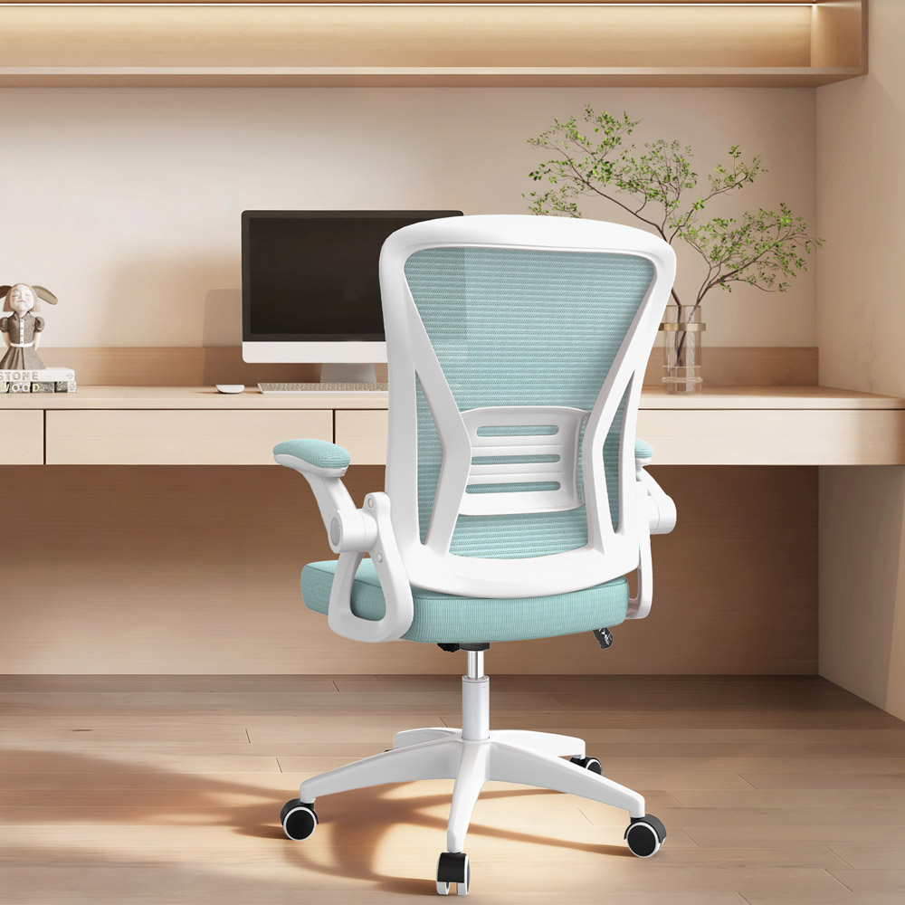Rattrix Green Office Chair with Flip-Up Armrest and Lumbar Support Image 7