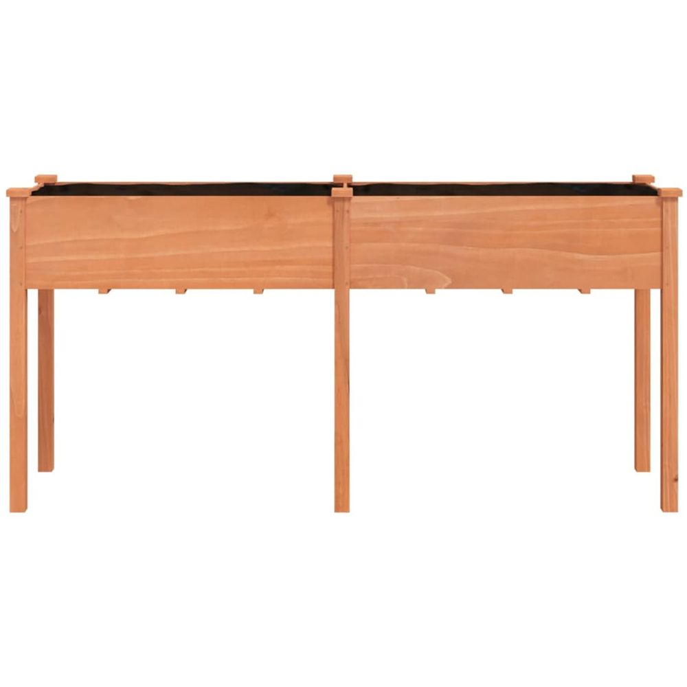 vidaXL Brown Solid Fir Wood Garden Planter with Liner 76 x 45 x 161cm Image 3