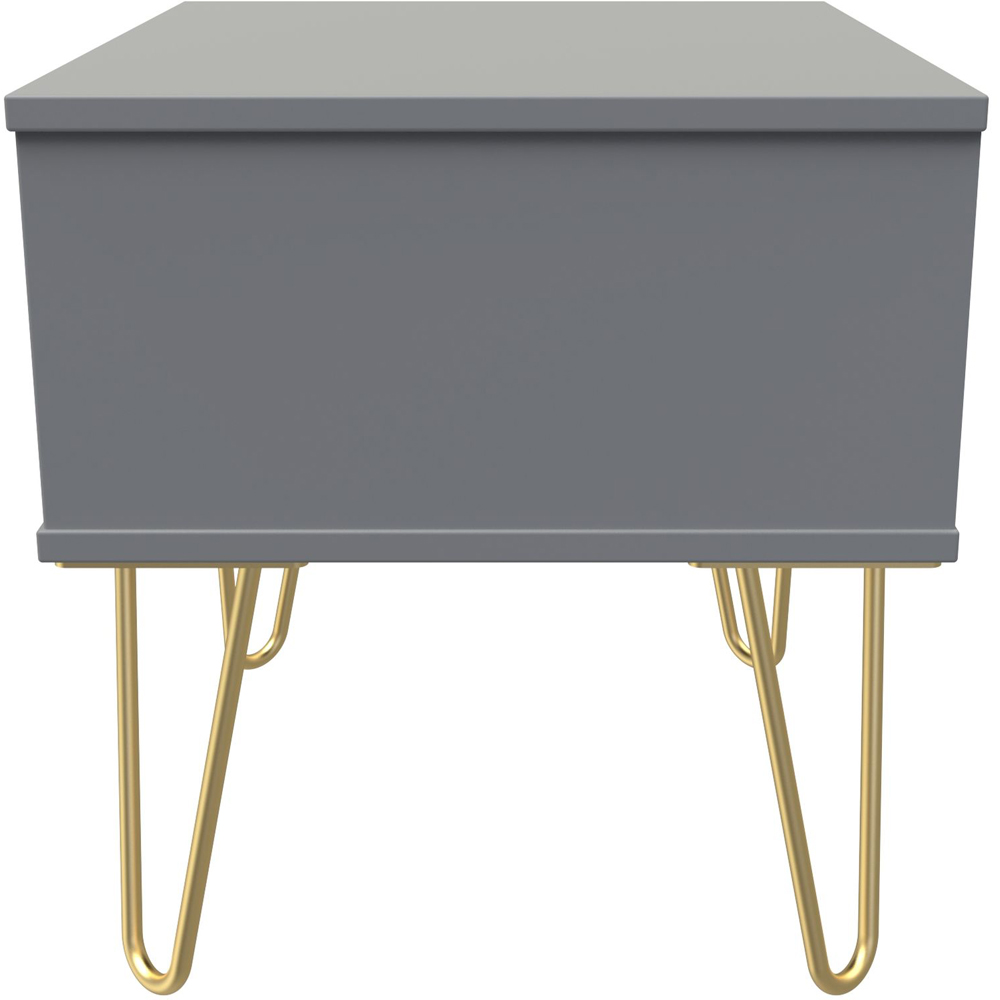 Crowndale Single Drawer Dusk Grey Bedside Table Ready Assembled Image 4