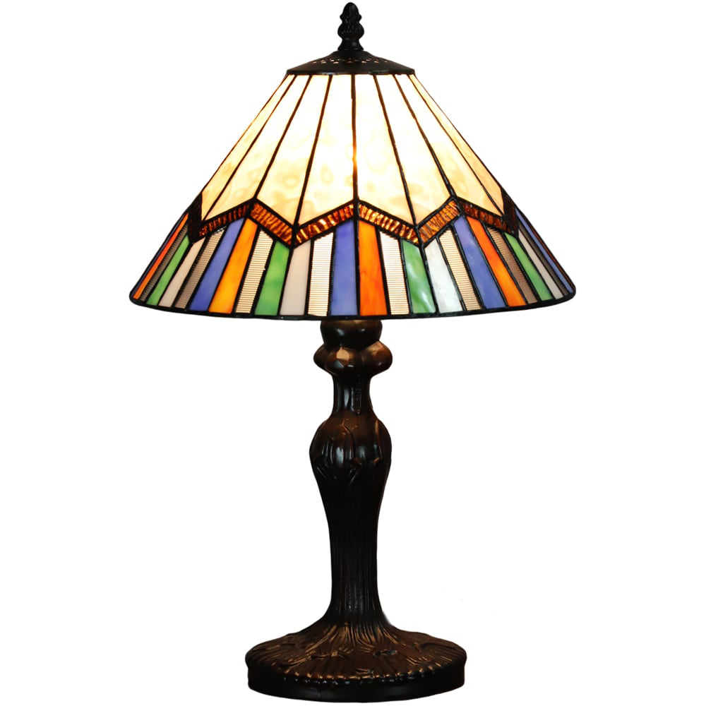 Acacia Home Tiffany Multicolour Shade Table Lamp 30.4cm Image 1