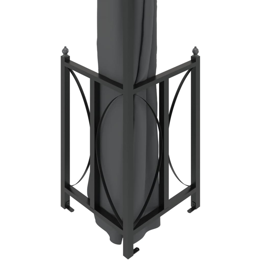 vidaXL 3 x 3m Anthracite Double Tier Roof Gazebo with Sidewalls Image 5