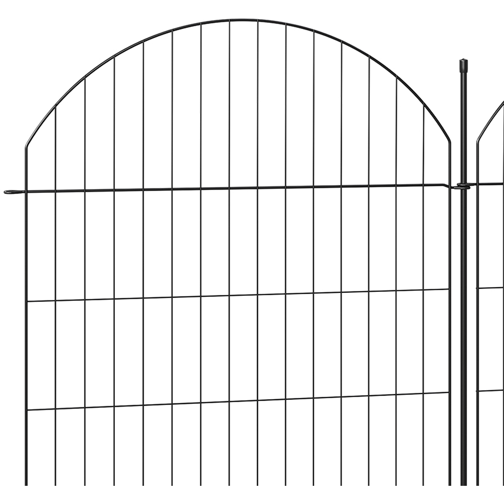 Living and Home 5 Piece Arch Top Metal Garden Fence Image 6