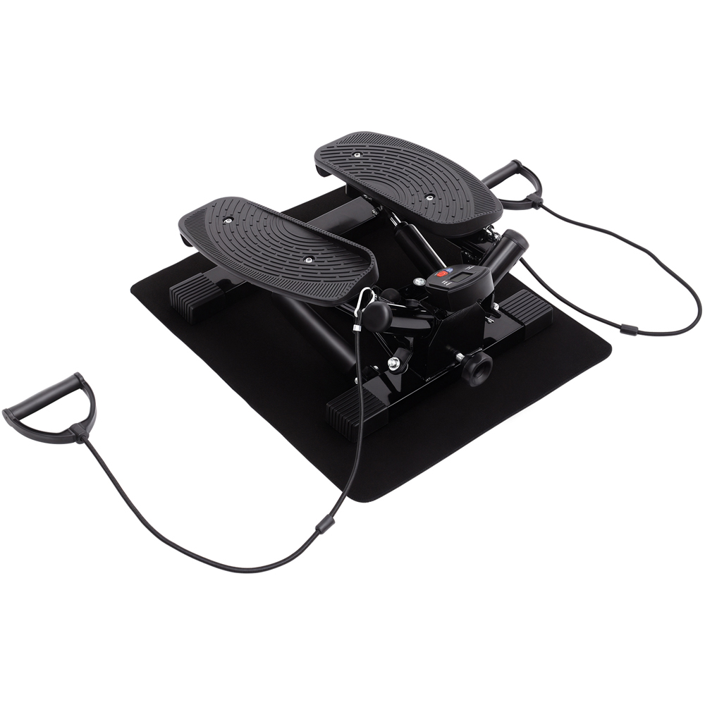 HOMCOM Compact Mini Stepper Machine with Resistance Bands Image 1