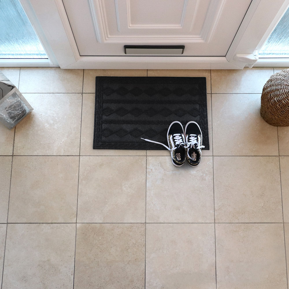 JVL Charcoal Knit Indoor Scraper Doormat 40 x 60cm Image 7