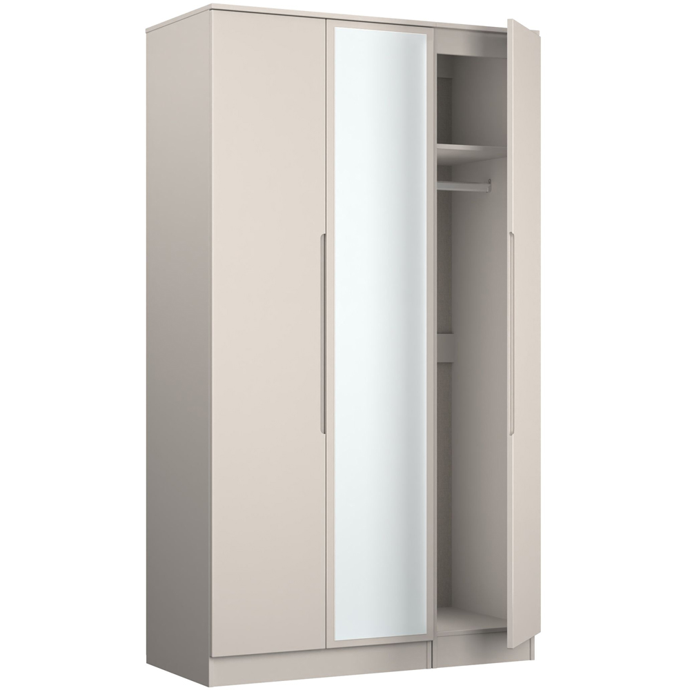 Crowndale Milan 3 Door Kashmir Gloss and Kashmir Tall Mirrored Wardrobe Ready Assembled Image 6