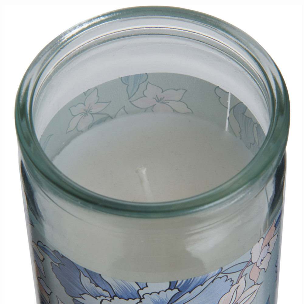 Wilko Fond Memories Tall Floral Printed Glass Candle Image 3