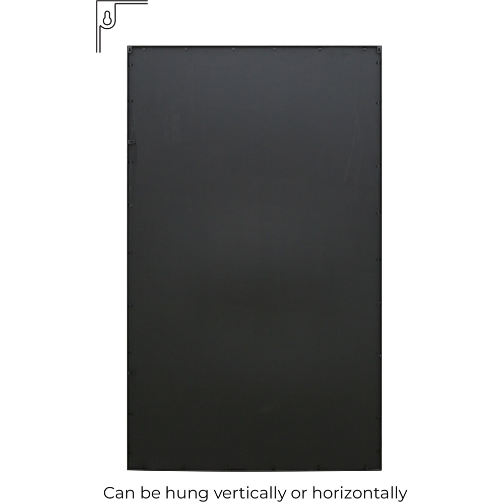 MirrorOutlet The Genestra Black Contemporary Wall and Leaner Garden Mirror 200 x 120cm Image 4