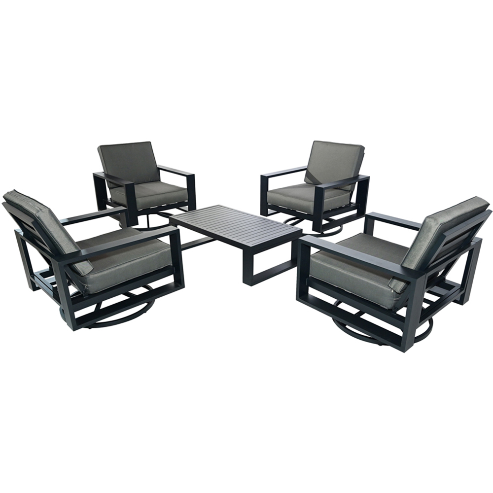Furniture One 4 Seater Aluminium Garden Dining Set Image 2