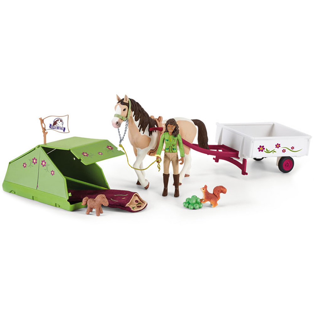 Schleich Horse Club Sarah's Camping Adventure Toy Playset Image 1