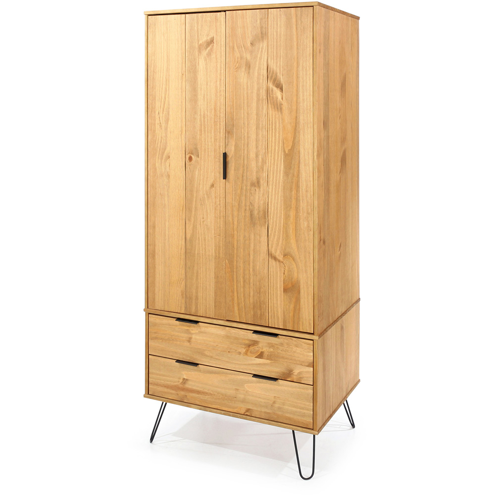 Augusta Pine 2 Door 2 Drawer Wardrobe Image 2
