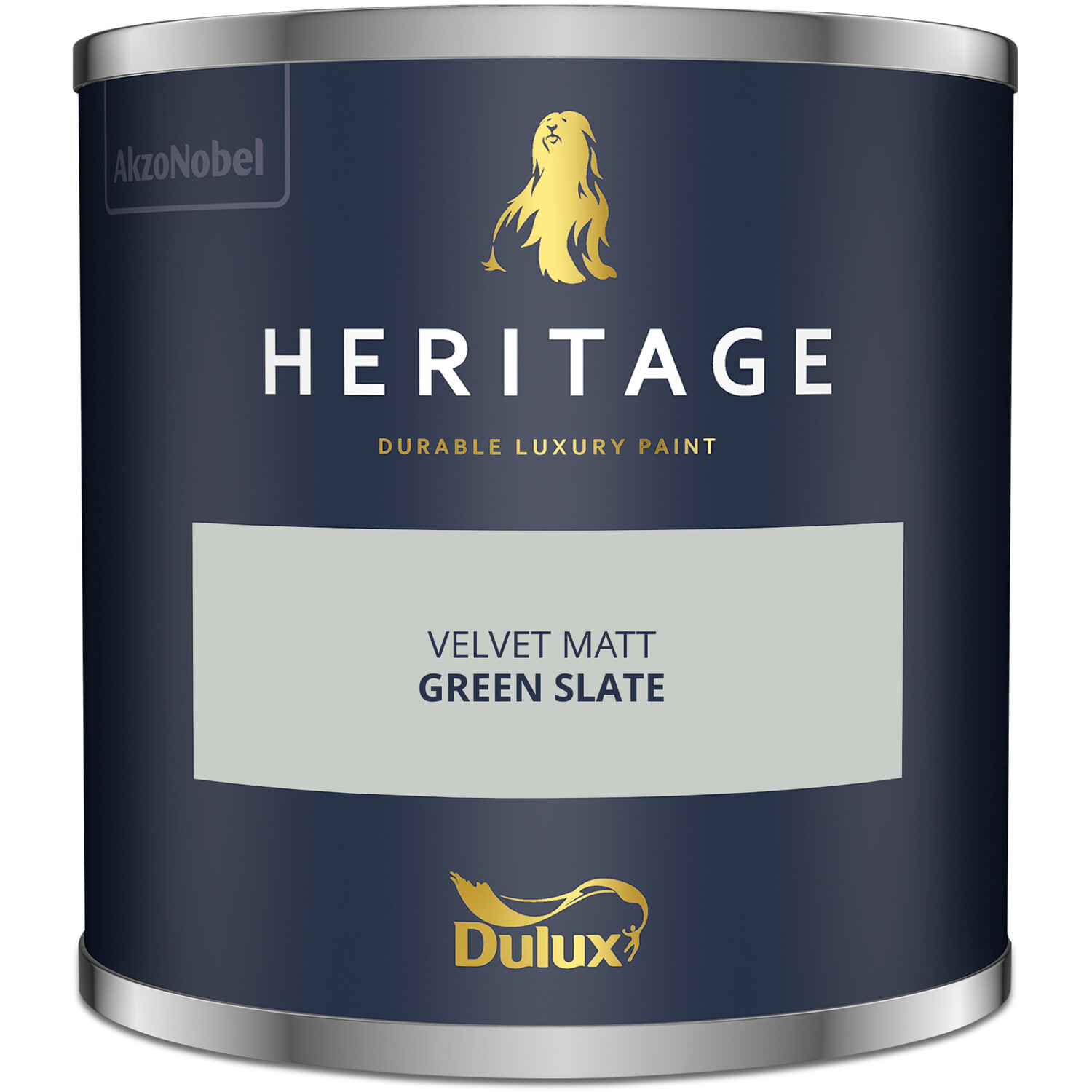 Dulux Heritage Walls and Ceilings Green Slate Velvet Matt Emulsion Paint Tester Image 2