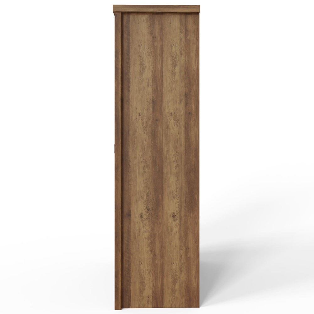 GFW Boston 3 Door Knotty Oak Mirrored Wardrobe Image 6