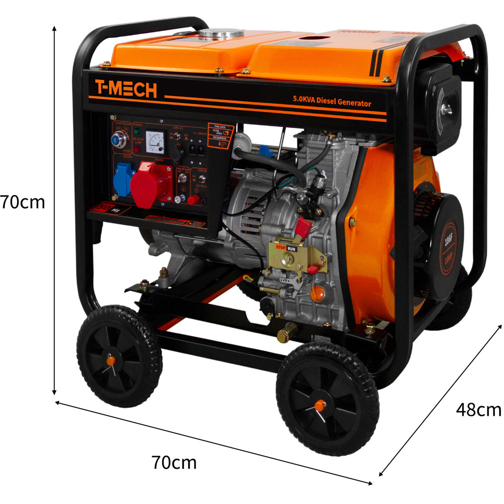 Monstershop T-Mech 5KVA Open Frame Portable Diesel Generator Image 5