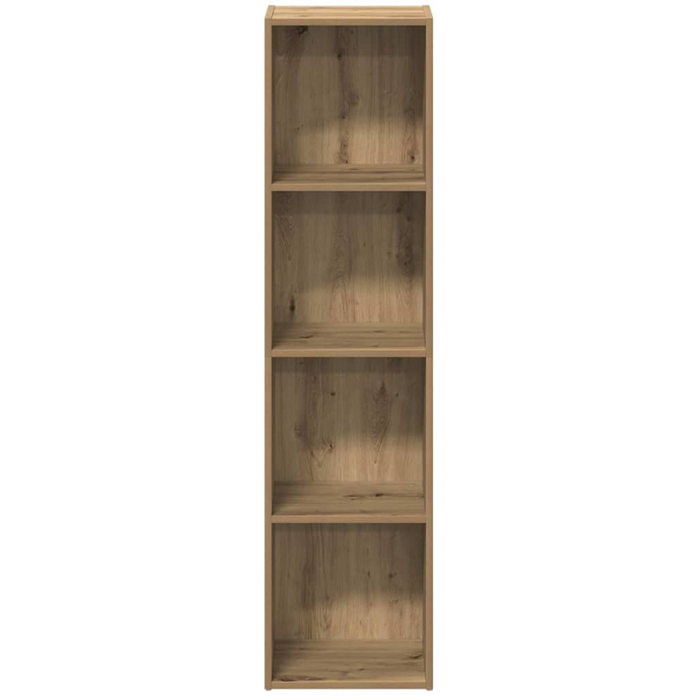 vidaXL 3 Shelf Artisanal Oak Bookcase Image 3